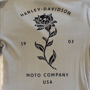 Harley-Davidson Light Gray Buttoned Henley M